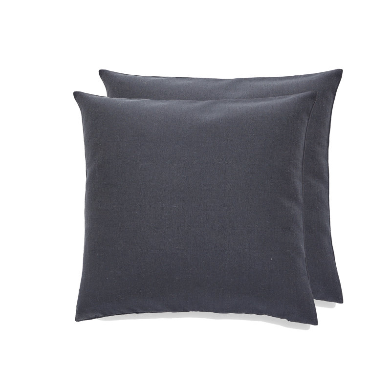 Housse de coussin réversible SEATTLE SOLID, Noir