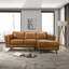 91" Howell Genuine Leather Sectional Mid-Century Modern L-Shaped Sofa with Chaise-245968414