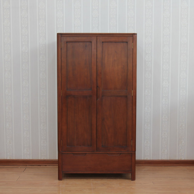 Rüdiger 1 Door Solid Wood Wardrobe