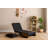 Modern 1-Seat Sofa Bed with Adjustable Back, Black Fabric Upholstery, 30.3 x 27.6 x 32.3 inches | 100% Metal Frame & Wooden Arms | Perfect for Small Spaces, Stylish Sleeper Design, Easy Conversion to Bed-1028106180