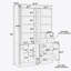 Armoire décorative, buffet autoportant, garde-manger avec tiroirs, tablettes et plateaux coulissants-290469264