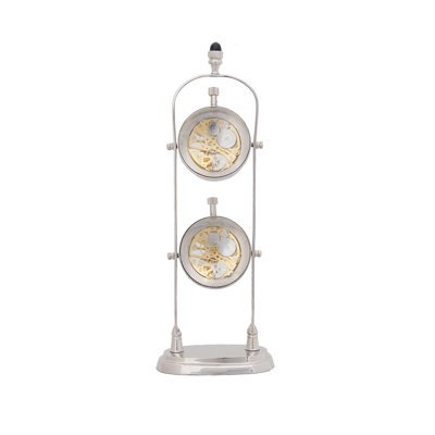 Analog Metal Mechanical Tabletop Clock in Chrome