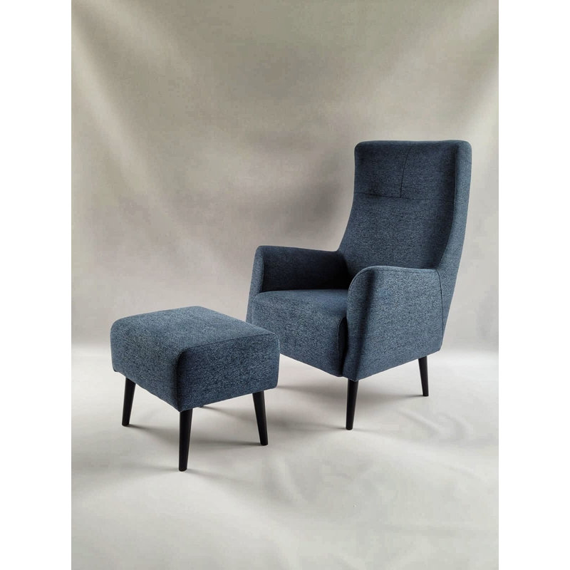 Bundara Upholstered Armchair with Footstool