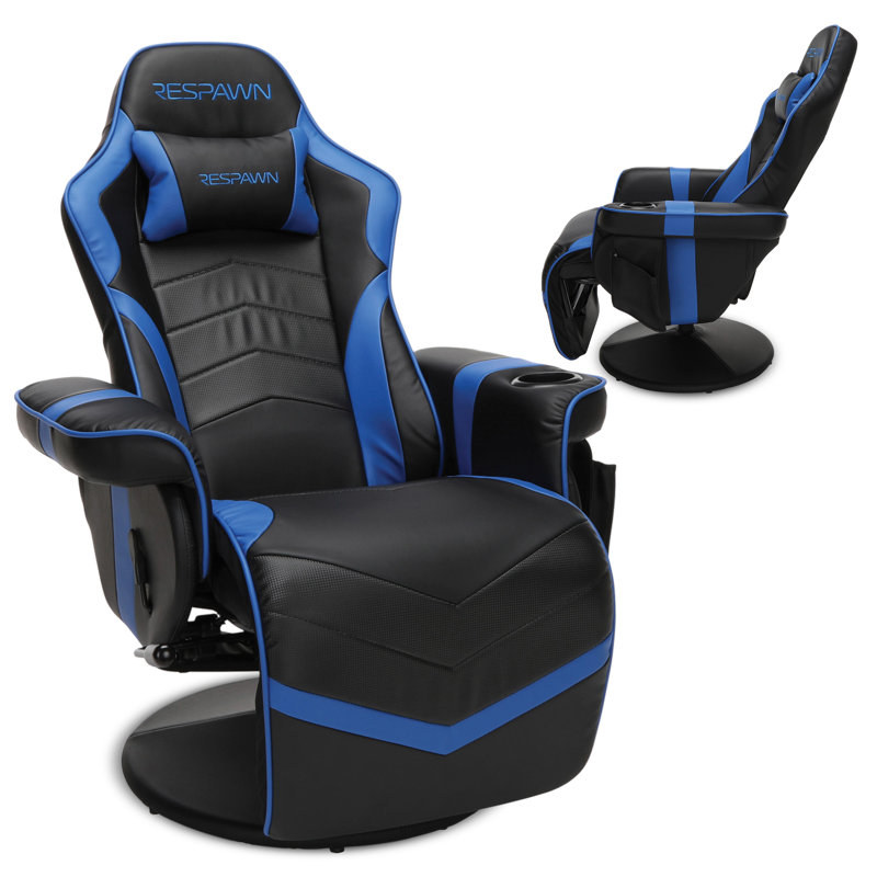 RESPAWN 900 Console Gaming Recliner with Footrest and Lumbar Support - Comfortable Ergonomic Gaming Chair with Headrest, No Wheels, Reclining, Heavy Duty, Racing Style Video Game Chairs