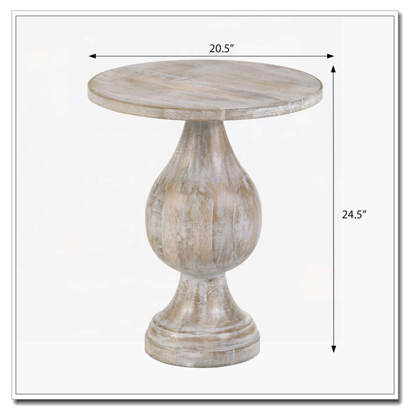 Table d'appoint Stain, Ivoire ivoire