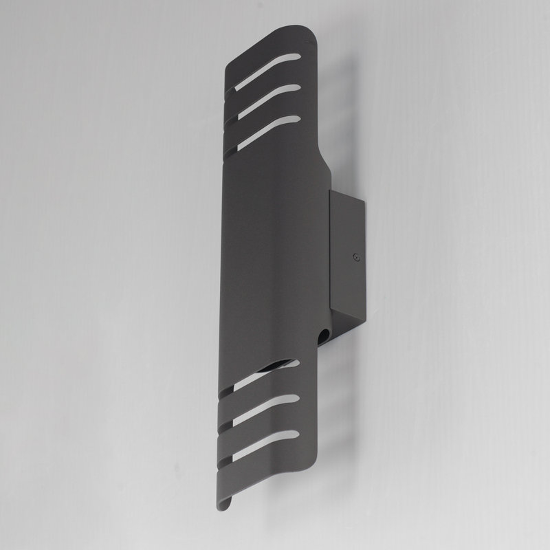 Mirha Aluminum LED Wall Light, 8, Architectural Bronze, 17.25" H x 5" W x 3.25" D