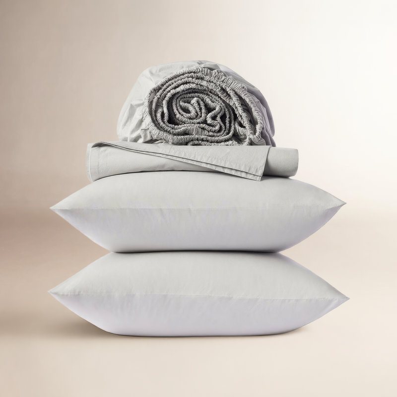 100% Cotton Percale Fitted Sheet, Queen Fitted Sheet, Seal