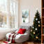 «Christmas Winter Deer Forest Snow Cardinal Tree», ensemble de 3 impressions d'art sur toile-844403783
