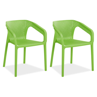 Isaias Stackable Outdoor Patio Dining Armchair