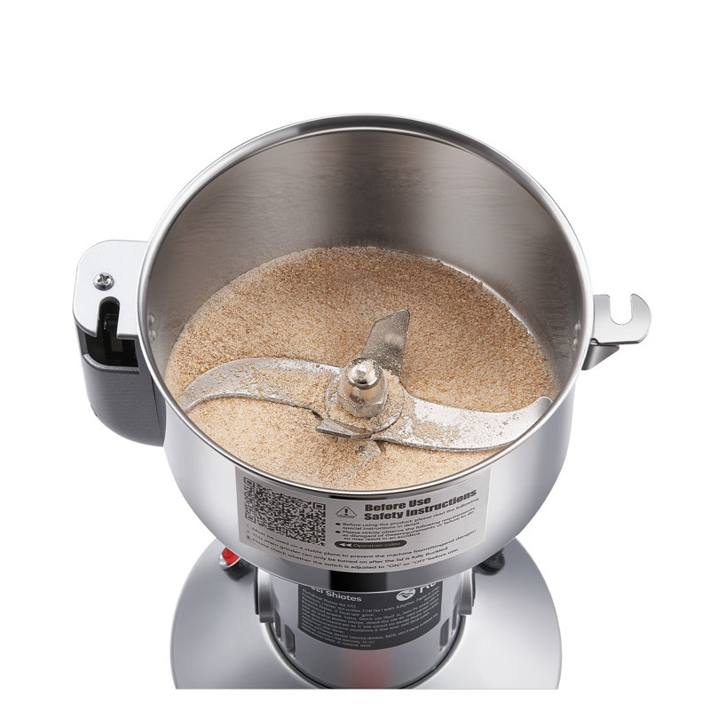 Moulin à grain électrique 750g, pulvérisateur à haute vitesse en acier inoxydable 2000W pour grains secs, épices, céréales et café