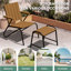 Chaise d'extérieur avec repose-pieds à lattes en PS-16438494