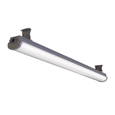 1 luminaire linéaire DEL 60 W à intensité variable 5000 K, antidéflagrant, avec support en U pour milieux humides (lot de 1)