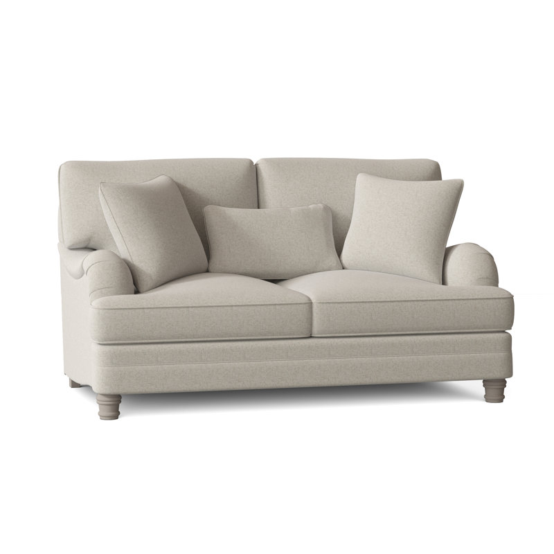 Tarleton Upholstered 69.5'' Loveseat, Cream Linen 1429-002, Blanca