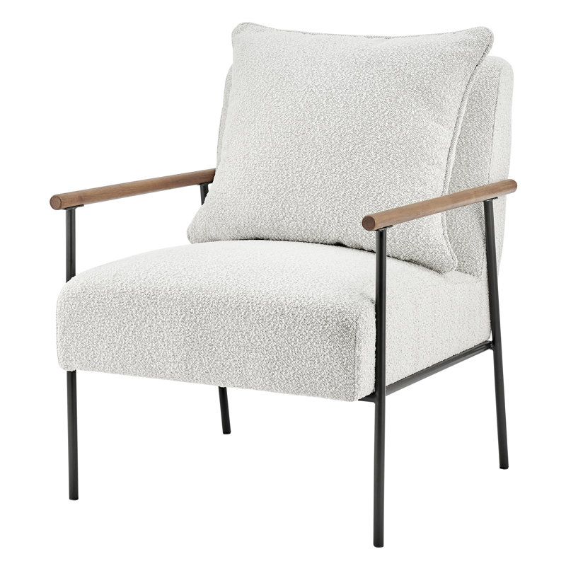 Zanyra 27.5Cm Wide Boucle Armchair, Beige 100% Polyester
