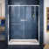 Infinity-Z 60" W x 30" D x 74.75" H Semi-frameless Sliding Shower Kit