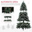 HOMCOM Artificial Pine Christmas Tree Branch Tips Steel Base Green-56004187