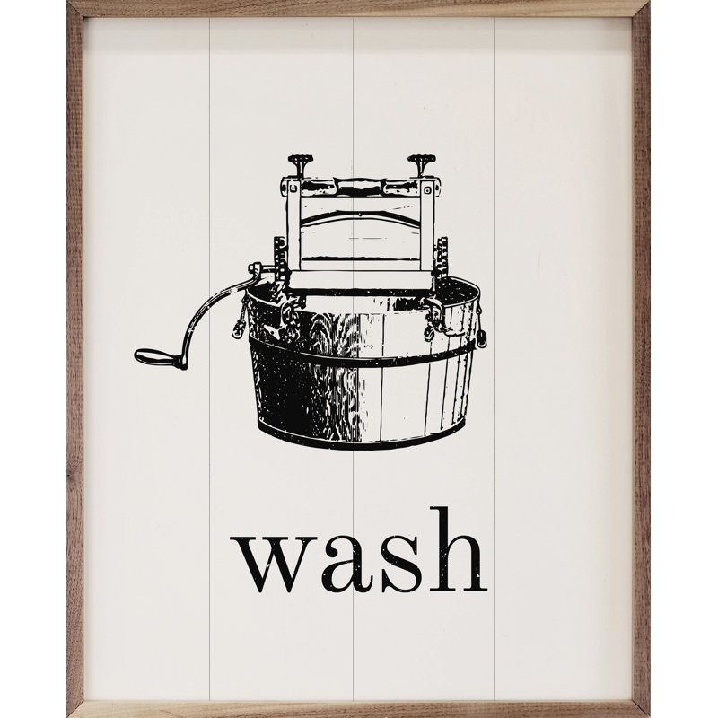 Wash With Icon White, 30" H x 24" W
