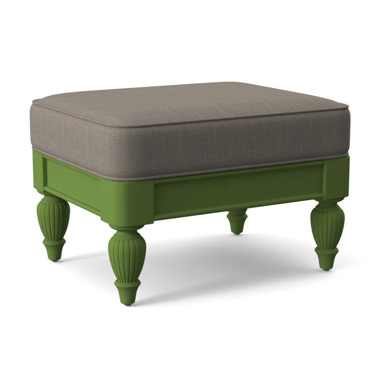 Grand View Ottoman, Stone Crypton Performance; 0884-83, Antique Black Finish