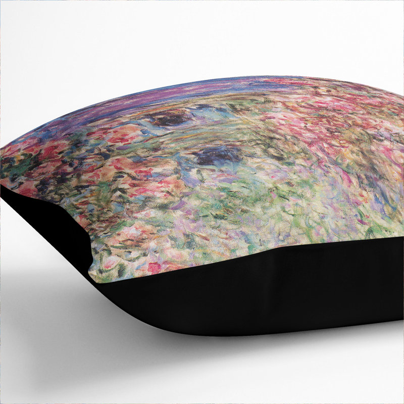 Rose House Scatter Cushion, Black, 40cm H x 40cm W x 15cm D