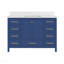 Meuble-lavabo autoportant 48 po avec comptoir 48 po, armoire de rangement en bois massif bleu-1330604247