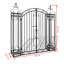 122cm W x 20.5cm D Iron Arbour Gate with Gate in Black