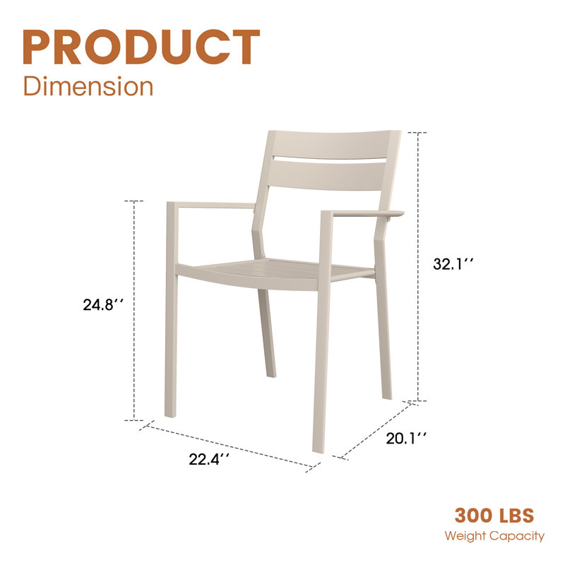 Chaises de patio pour l'extérieur, Crème