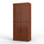 Armoire de cuisine haute 100% en bois massif avec portes et 2 tiroirs Bryani, tablettes réglables, armoire de rangement modulaire, l 32 po x H 71,5 po-600719150