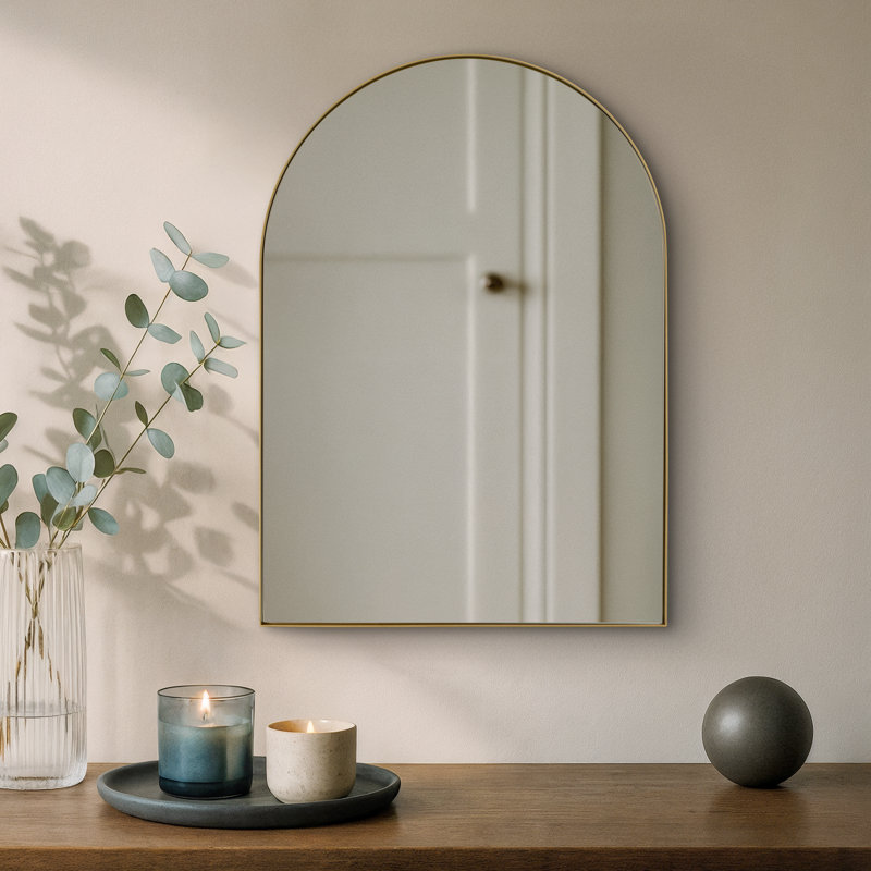 Arch Metal Wall Mirror (50 x 70cm), Gold