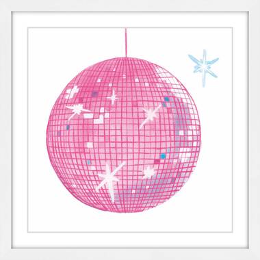 Stupell Industries Pink Disco Ball Groovy Patternfloater Canvas Wall Art :  Target