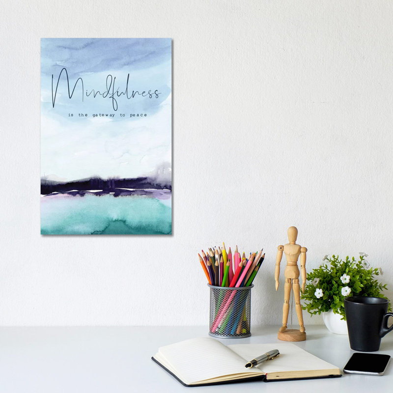 Mindfulness 1 Piece Painting on Canvas, 20.32 cm H x 30.48 cm W, Wrapped Canvas