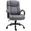 Bureau réglable réglable en lin gris clair (polyester), structure en métal de 28,5 po x 31,5 po x 46,5 po