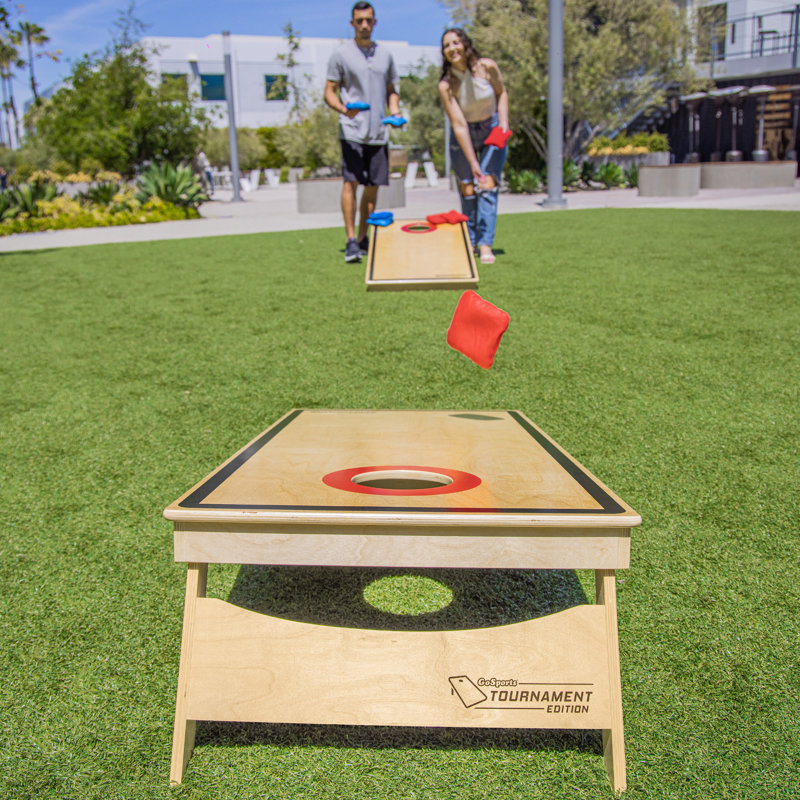 Tournament Edition Regulation Cornhole Game Set with Dual Side Bean Bags