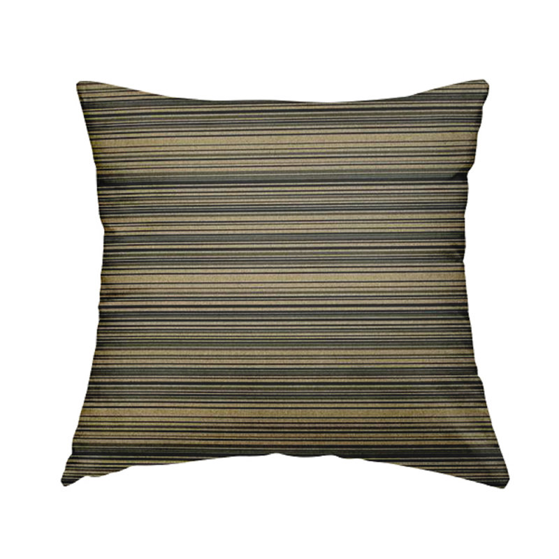 Lackawanna Striped Square Throw Cushion, Brown/Grey, 55cm H x 55cm W x 5cm D