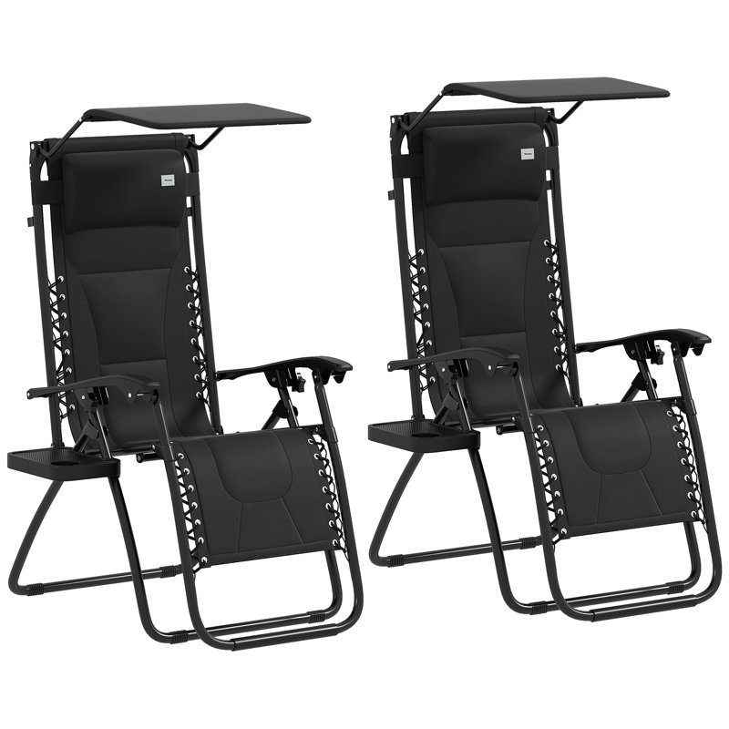 Outdoor Lounge Chair, Black