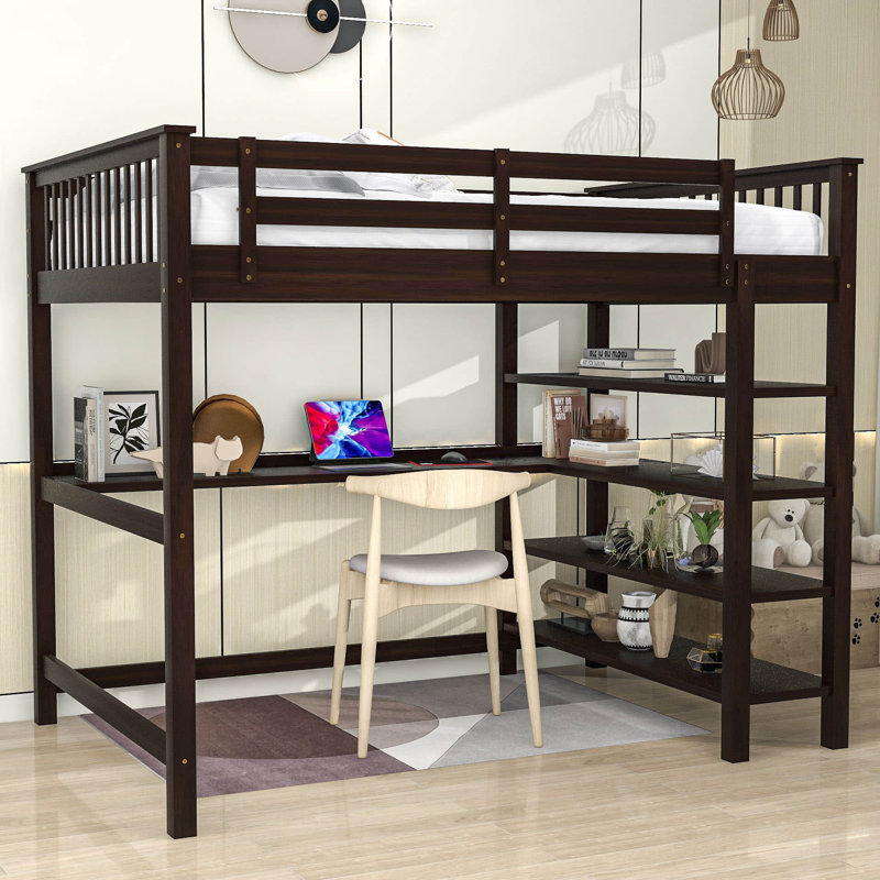 Ettie Kids Loft Bed, Full, Espresso