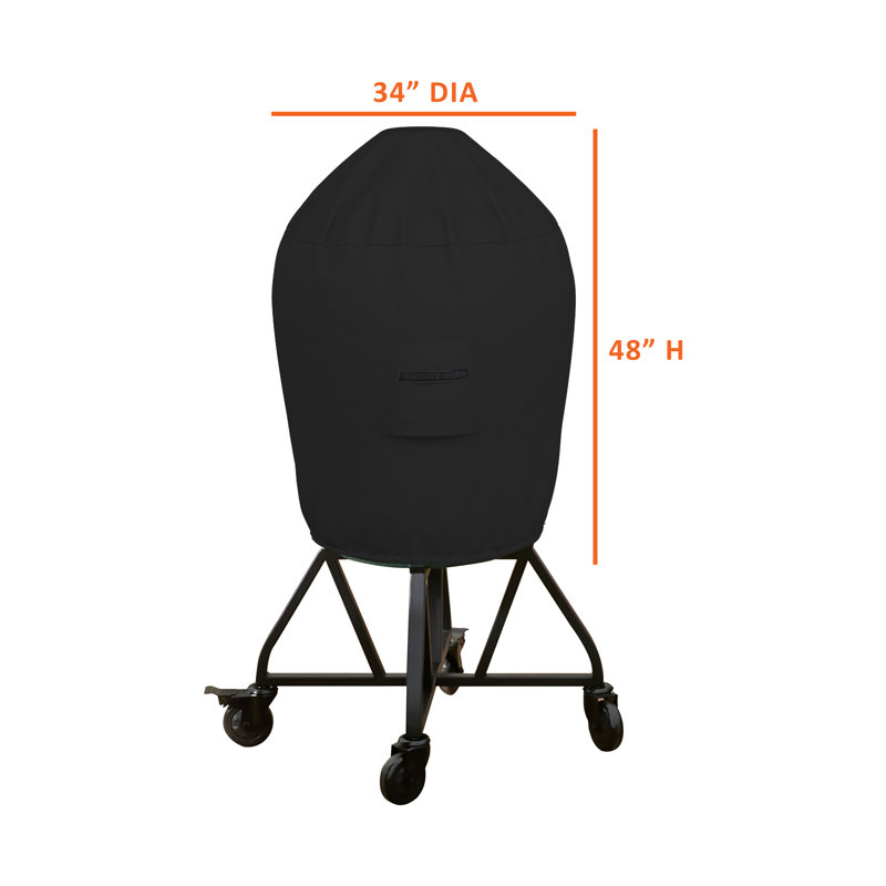 Covers & All 1'' D Grill Cover,  48" H x 34" W x 1" D, Black