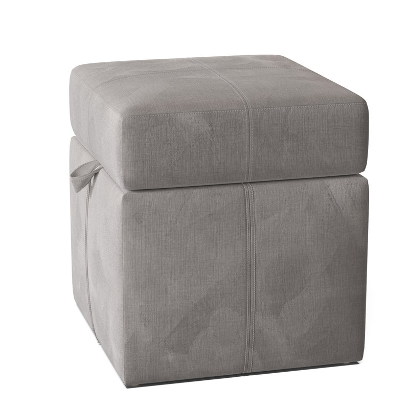 Preesall Upholstered Ottoman, Velvet Storm