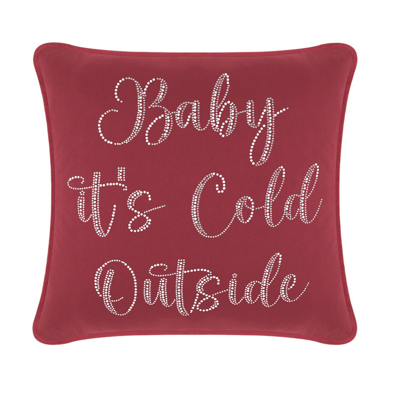 Coussin Sparkles Home Strass | Rembourrage en plumes | Luxe, Carré 16 po, Velours bourgogne