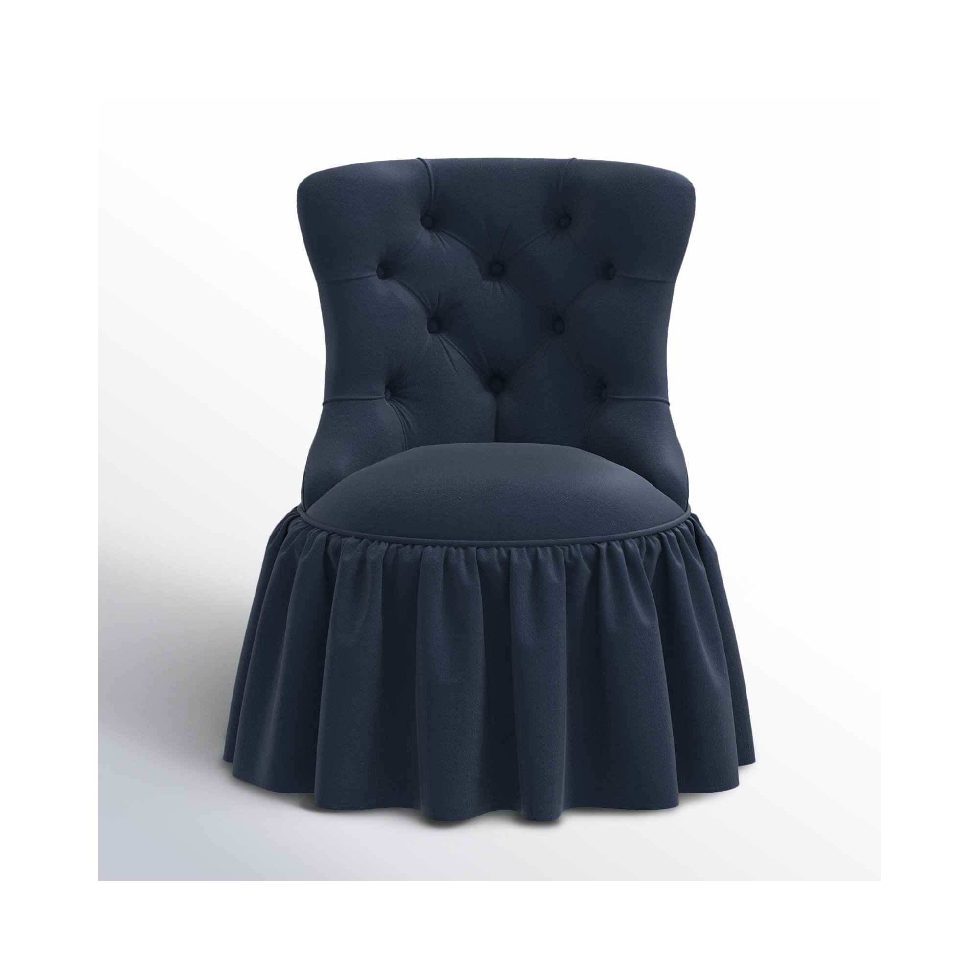 Minnie Upholstered Side Chair, Classic Ink Performance Velvet