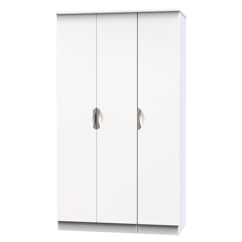 Bhodhini Manufactured Wood Wardrobe, Gloss/White