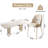 78.97" Modern Rectangle Cream White Dining Table Set with 8 Chairs for Kitchen, Bar, Living Room-1179052239-1179052233