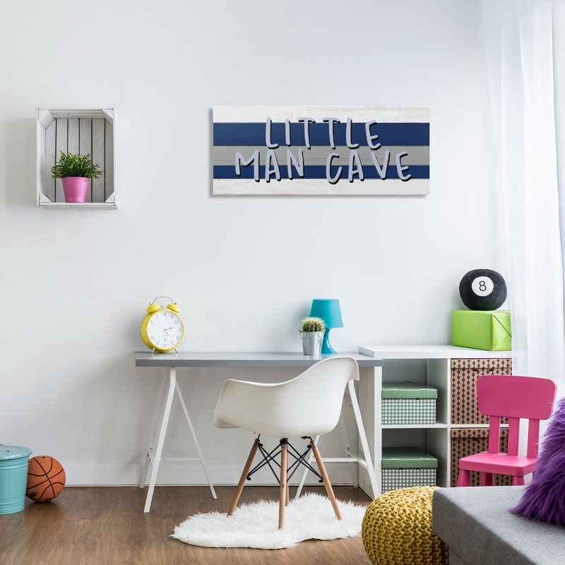 «Boy's Little Man Cave» par Kim Allen - impression d'art graphique, H 17 po x l 40 po