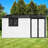 12Ftx10ft Outdoor Metal Storage Shed, White + Black, Apex Roof, Integrated Vents, Hinged Door And Heavy - Duty Padlock, Easy Assembly Process Garden Roof Design, For Customization, Sun Complimentary-128902214