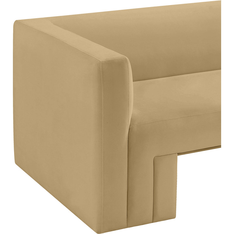 Henson 41" W Velvet Armchair, Camel Velvet