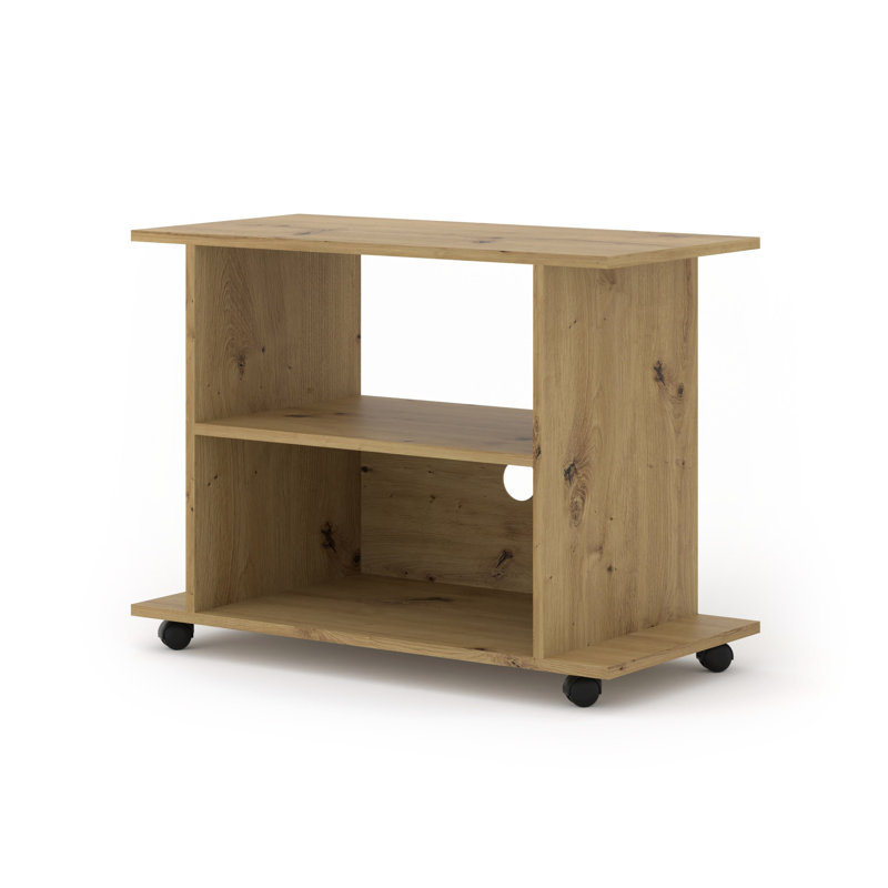 Mirah Unfinished TV Stand for TVs up to 32", Oak Wood