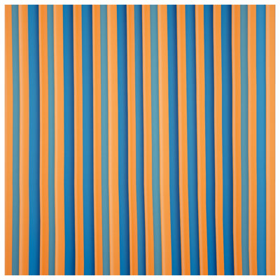 Orange Blue Stripes Shower Curtains Extra Long