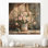 Bouquet de roses Summer Blush At The Barn I - impression sur bois de roses - sur bois de pin naturel