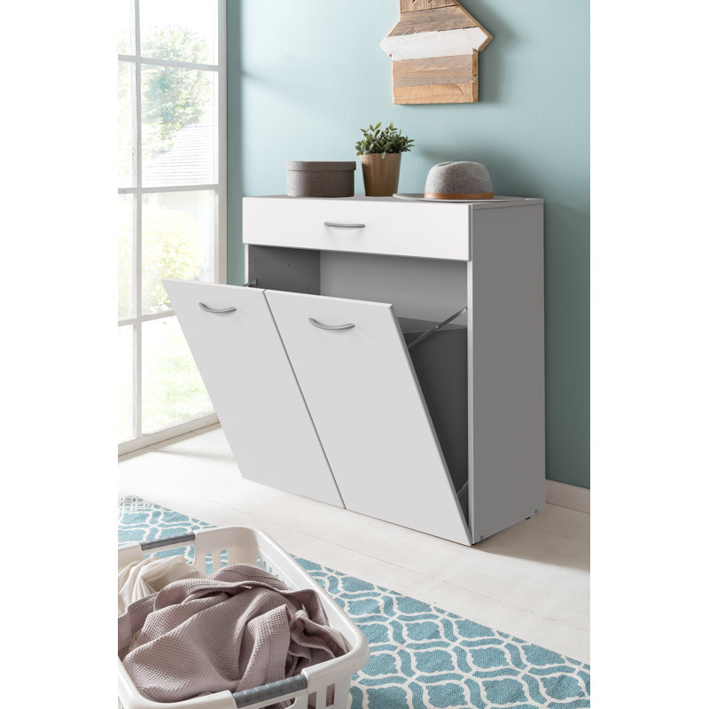 Alfrik Solid Wood 80cm W 1 - Drawer Chest of Drawers, White