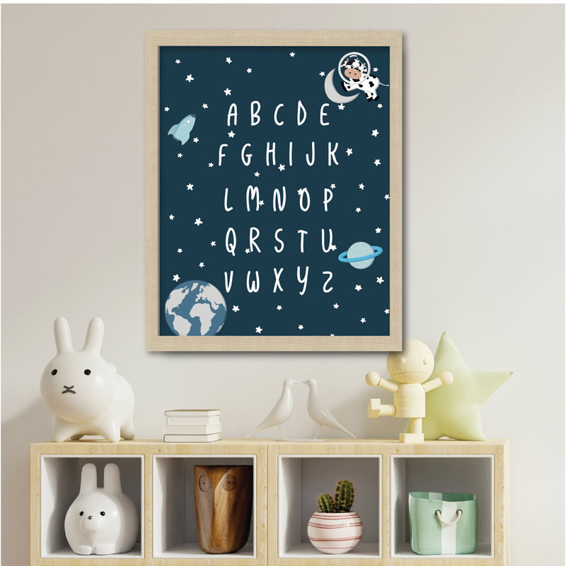 Learn Your Abc Space 16x20 Framed Board
