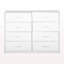 Commode 8 tiroirs avec grands tiroirs en tissu, blanc-367015767